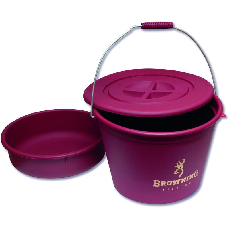 Browning bucket with lid and feed pan 30l