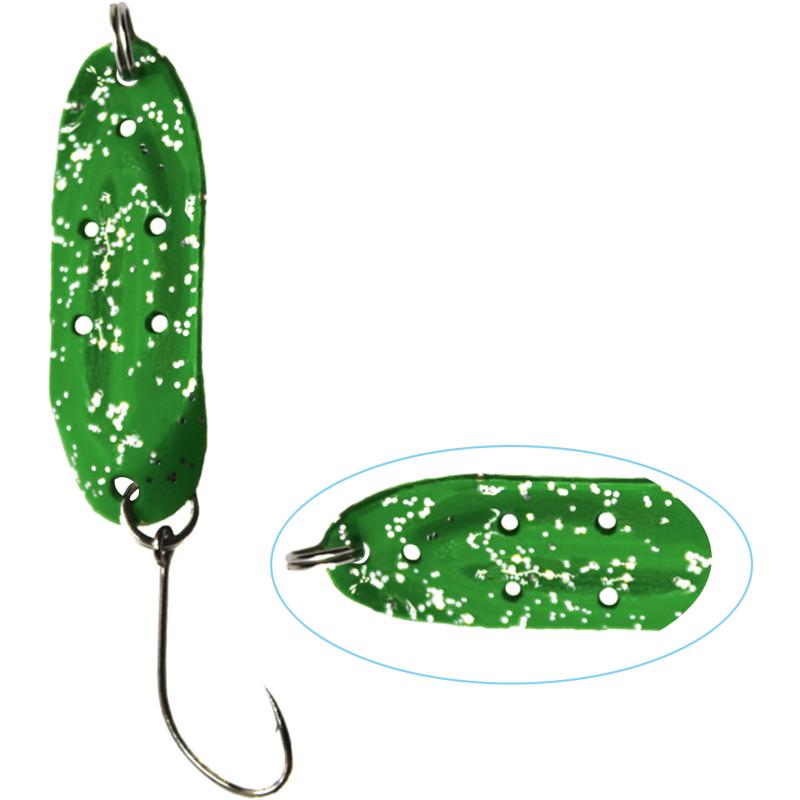 Paladin Trout Spoon IX 2,4g grün-glitter/grün-glitter mit MARUTO® Haken Forelle 