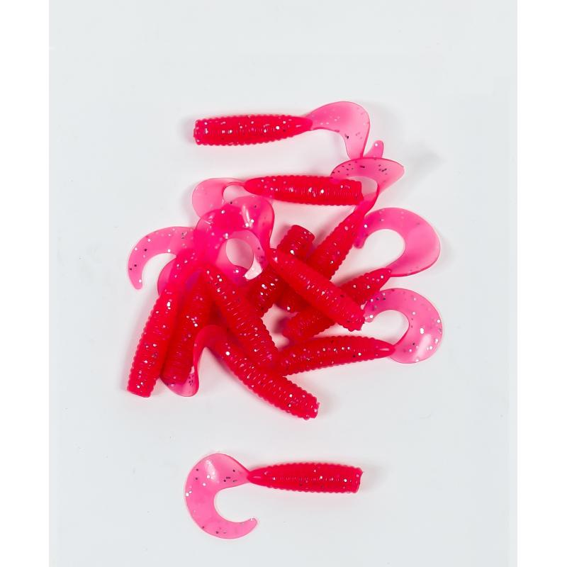 Lion Sports Onyx Lumi Curly Tail Worm 45 mm 1.2 g Pink