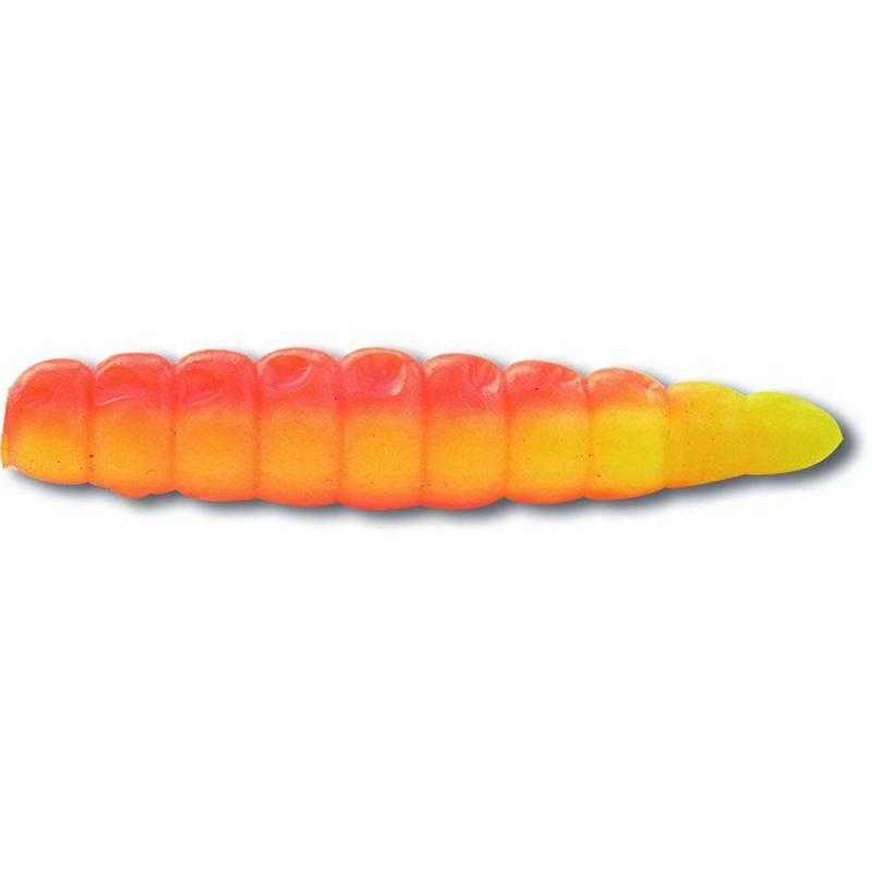 Magic Trout 2,4cm B-Maggot orange / giel Knuewelek 10 Stécker