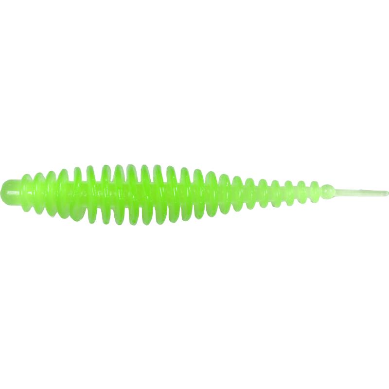 Magic Trout T-Worm 1g I-Tail Neon gréng Knuewelek 6,5 cm 6 Stécker