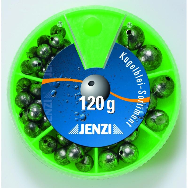 JENZI perforéiert Leadsortiment mat verschiddene Sortimenten Inhalter: 120 g.