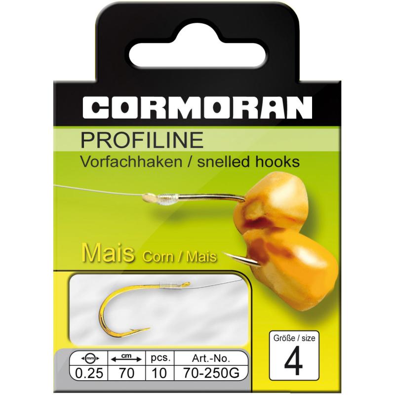 Cormoran PROFILINE Mais Haken Gold Gréisst 8 0,20mm