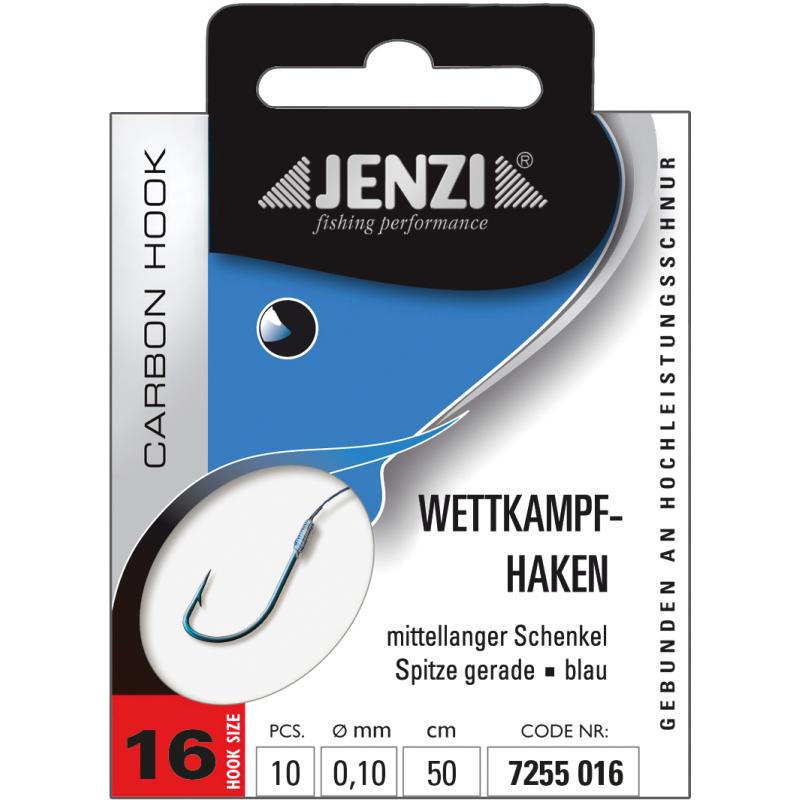 JENZI competition hook tied size 16 0,10mm 50cm