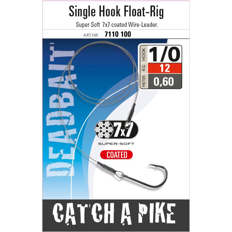 Single-Hook Float Rig 7x7 Haken Gréisst 1/0