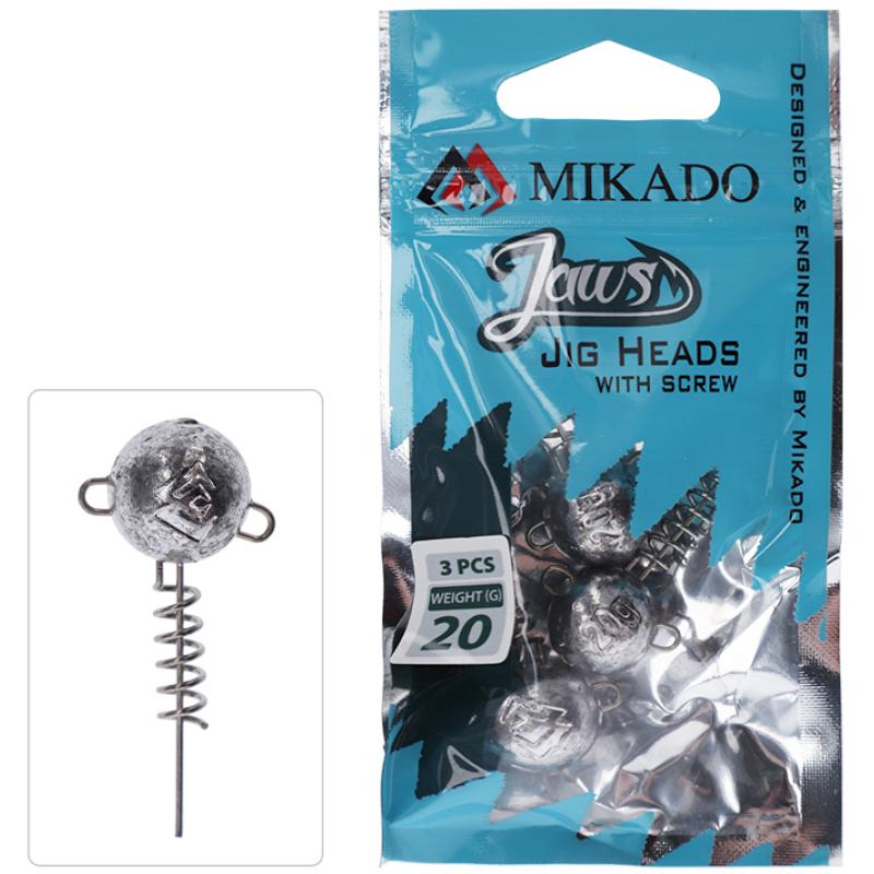 Mikado lead head - jaws with screw 20G - 3 pcs.