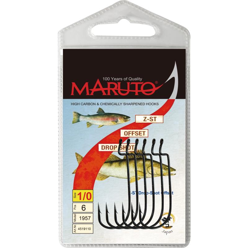 Maruto Maruto Z ST Offset Hook mat Aen Pistoul Rauch Gréisst 2/0 SB6