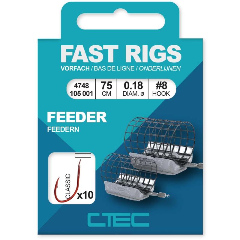 Ctec Fast Rigs Classic Feeder 75cm # 8-0.18mm