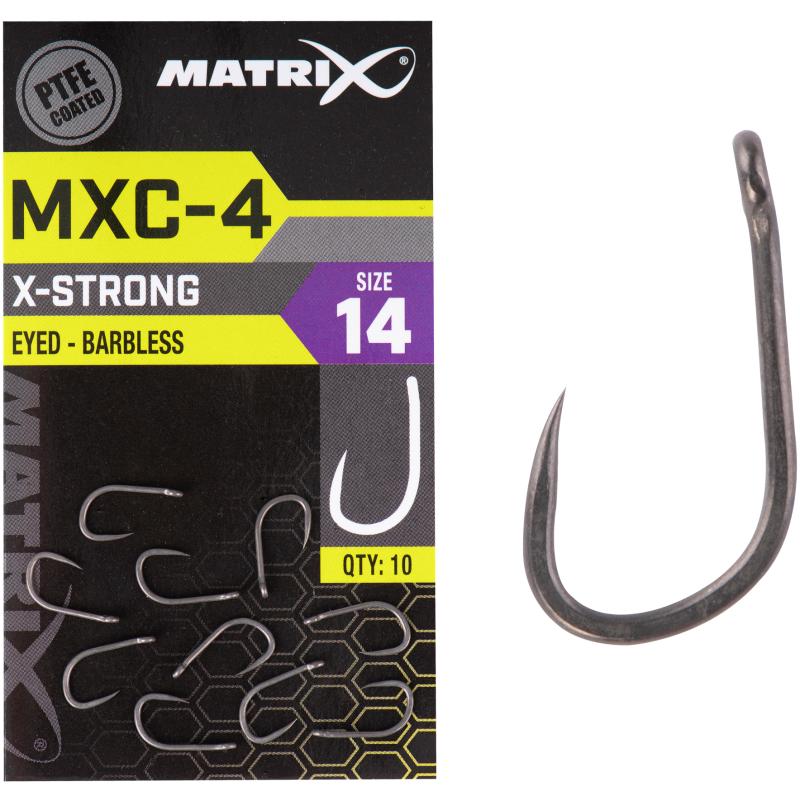 Matrix MXC-4 Size 12 Barbless Eyed PTFE 10pcs