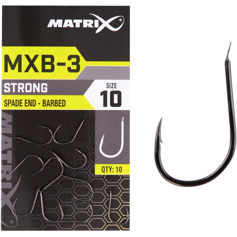 Matrix MXB-3 Gréisst 16 Barbed Spade End Black Nickel 10pcs