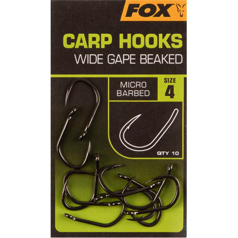 Fox Carp Hooks Wide Gape Size 2