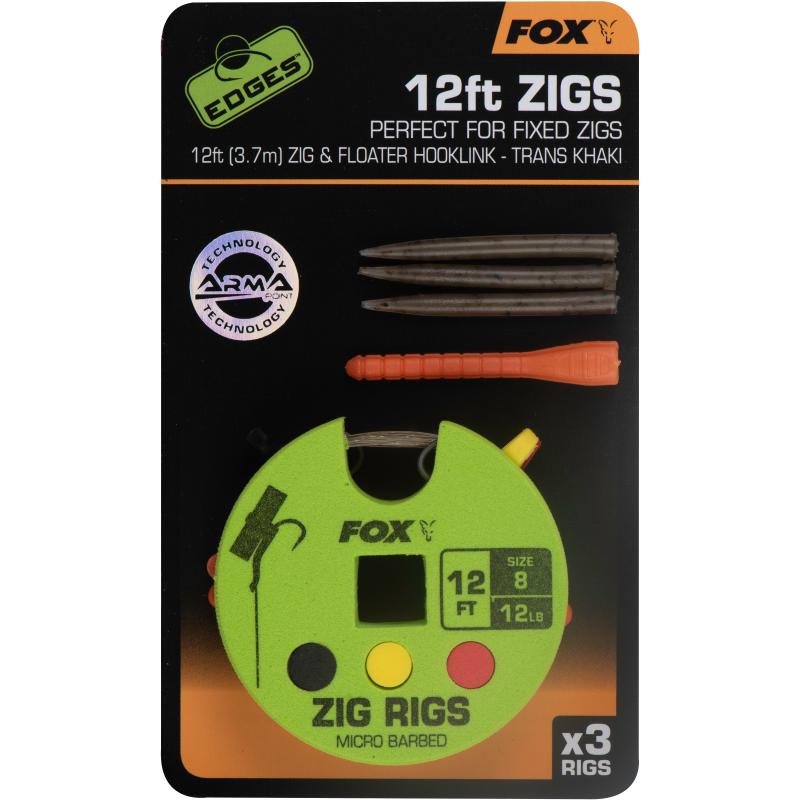Fox Edge's Zig Rig 8 12Lb 12Ft X 3