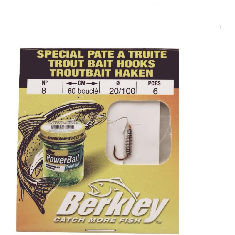 Berkley Trout Bait Hooks - 0.20 Gréisst 8.