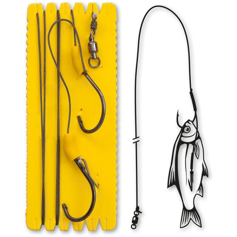 Black Cat 6 / 0,6 / 0 Bouy and Boat Ghost Single Hook Rig L 100kg 1 piece 1,40m