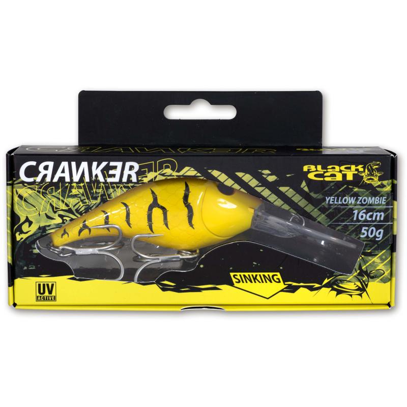 Black Cat 50g 16cm Cranker zombie jaune coulant