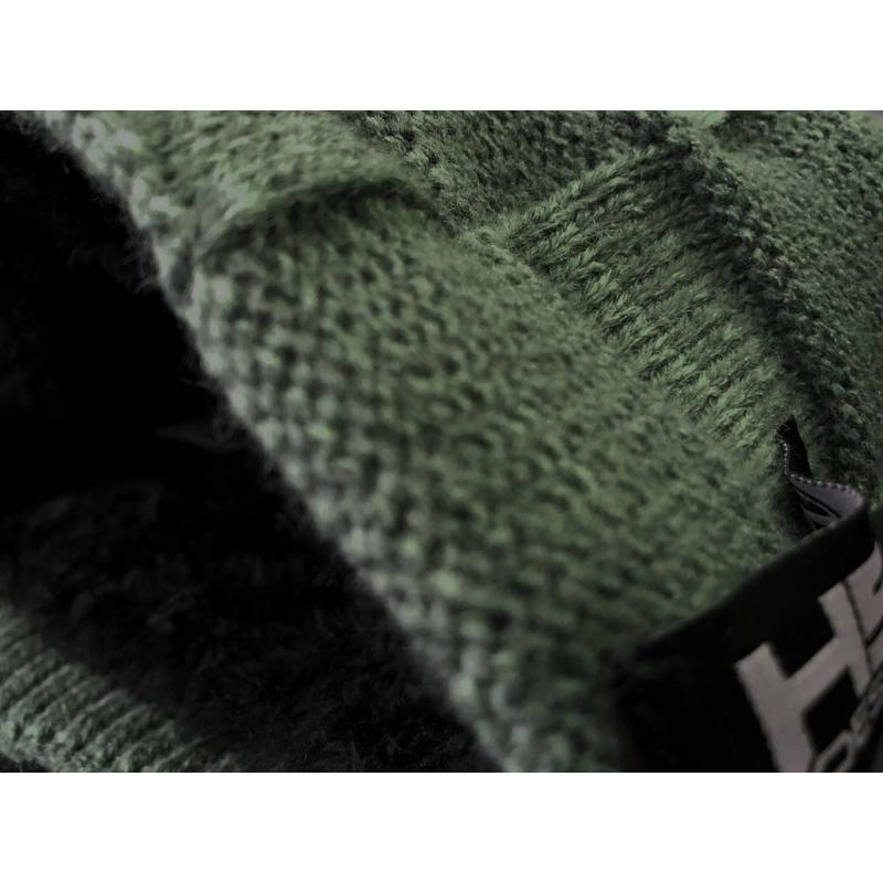 Hotspot Design Green beanie HSD with fur
