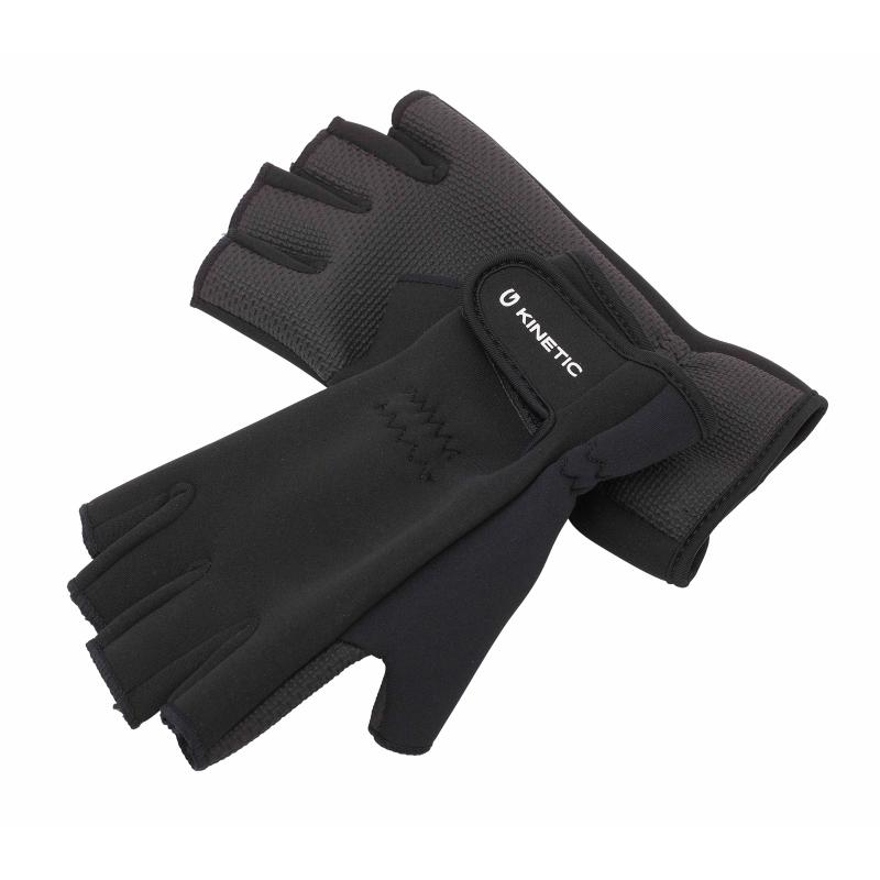 Kinetic Neoprene Half Finger Glove L Black