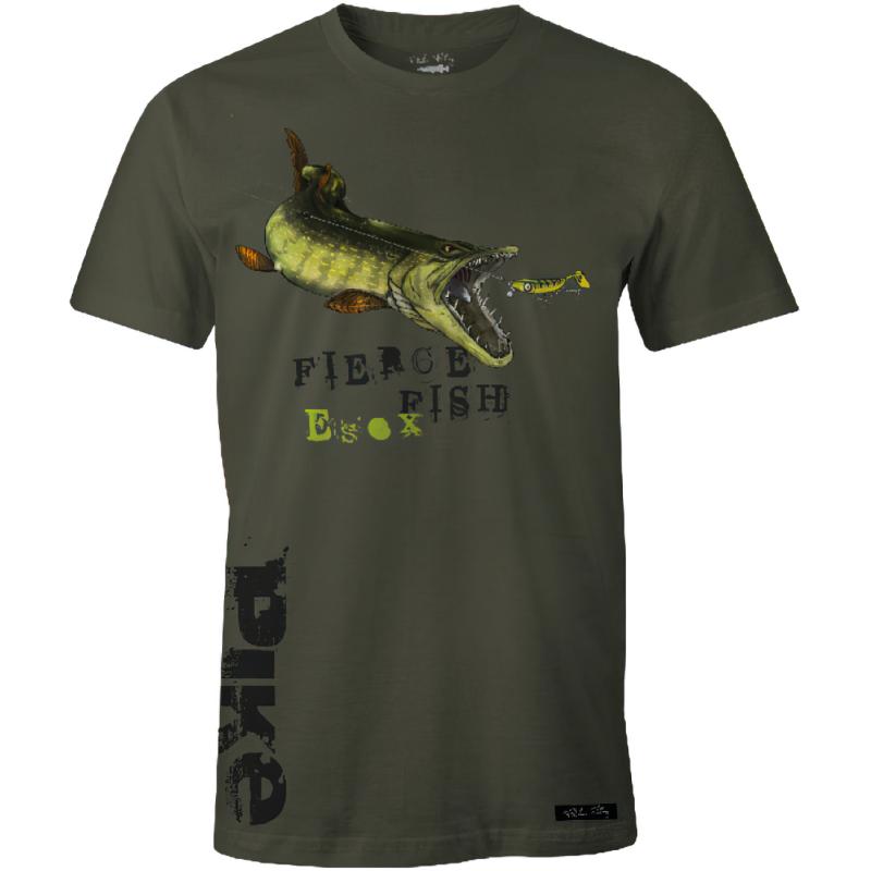 Fladen T-Shirt Hungry Pike Green M