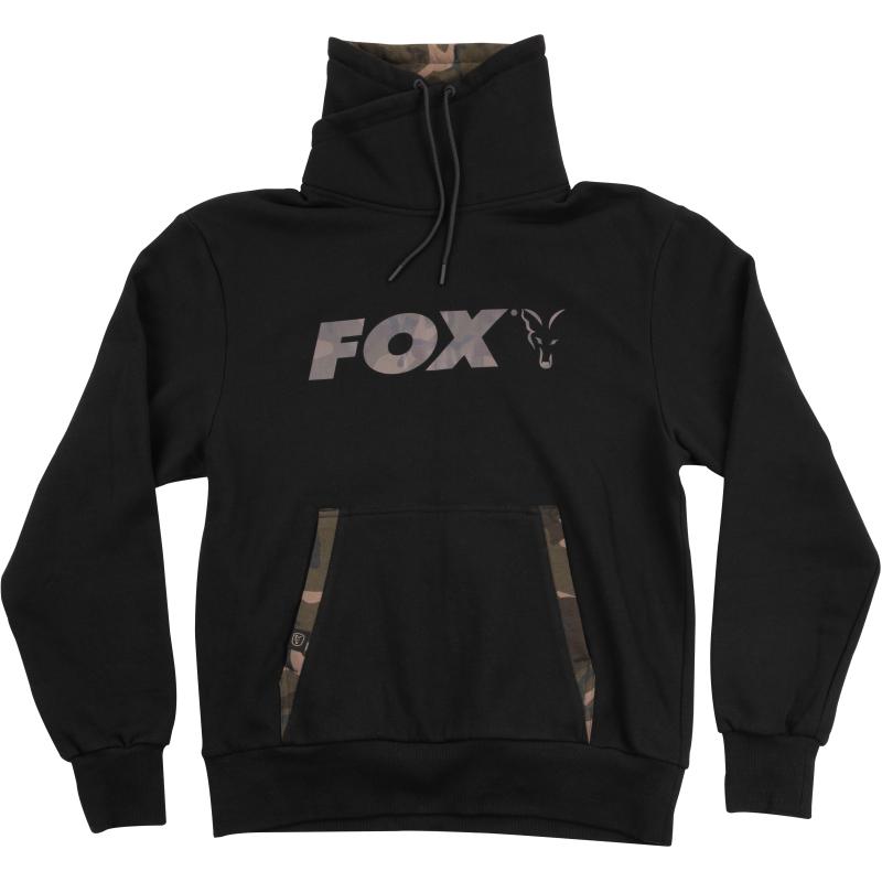 Fox zwart / camouflage print hoge hals - XL