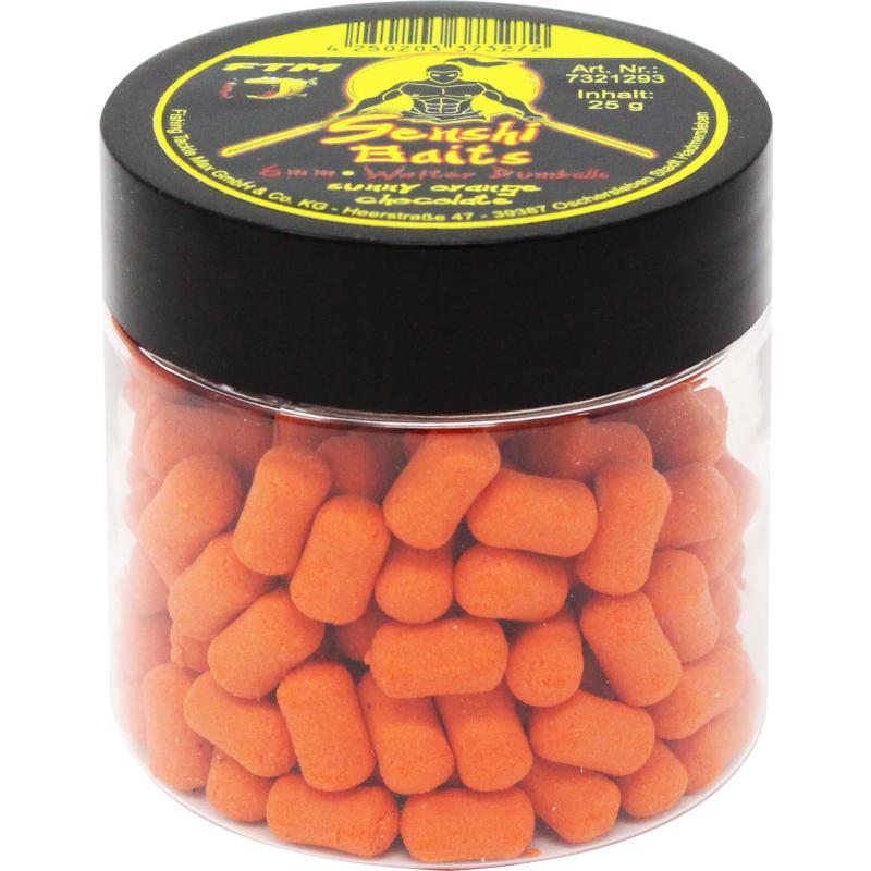 FTM Senshi Baits Wafter Dumbells 6mm sunny orange chocolate