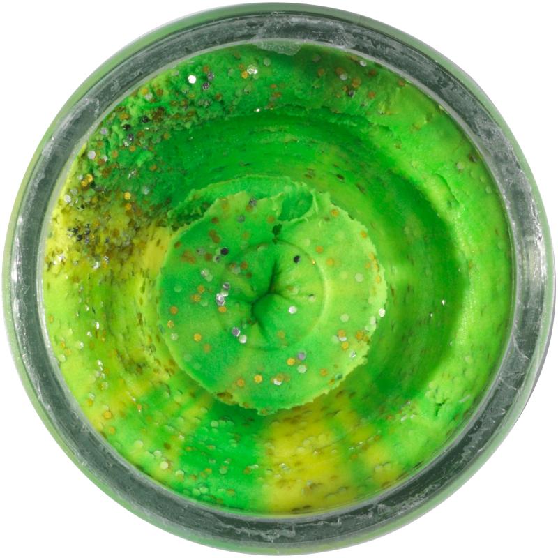 Granule de poisson Berkley Powerbait Dough parfum naturel - Vert Fluo Jaune