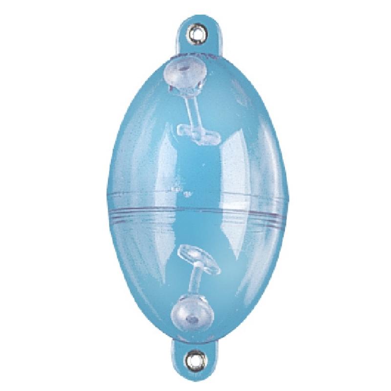 Oval water ball with metal eyelets, transparent, original Buldo, 40,0 g
