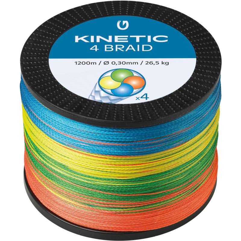 Kinetic 4 Braid 1200 m 0,35 mm / 28,3 kg meerkleurig