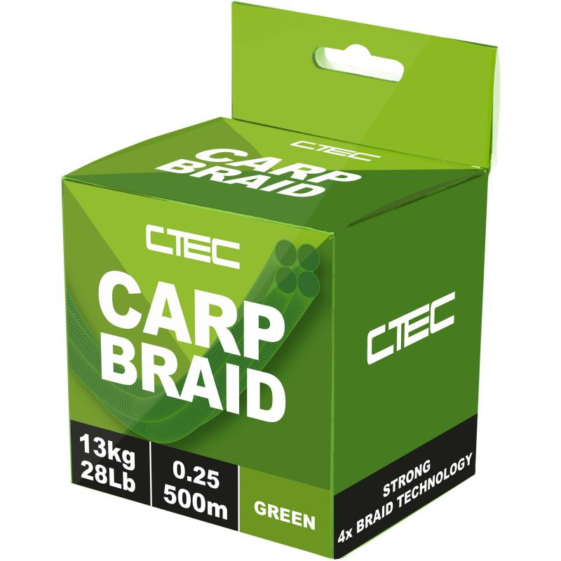 Ctec Tresse Carpe Vert 0,25mm 500M
