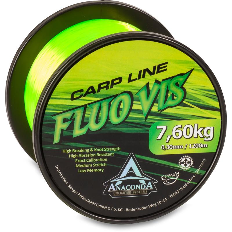 Anaconda Fluovis Green Carp Linn 1.200m / 0,26mm