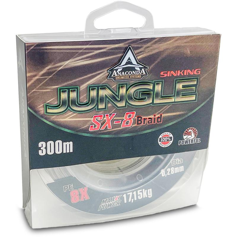 Anaconda Jungle SX-8 Vlecht Zinkend 300m 0,20mm/12,30kg