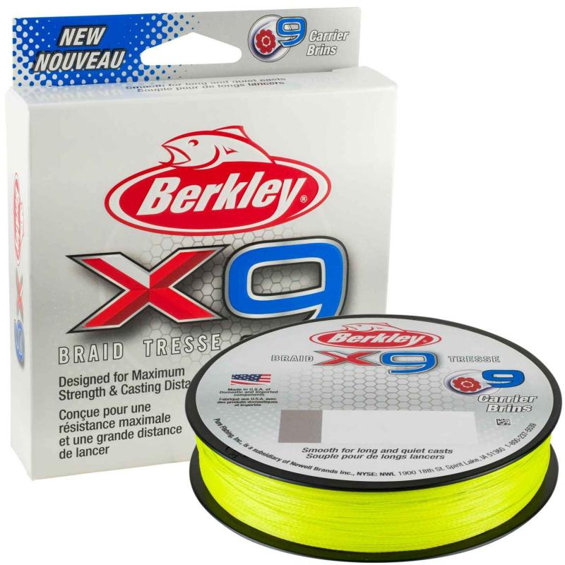 Berkley X9 Braid Fluro Green 10 lb 12.1 kg 150 m 0.12 mm