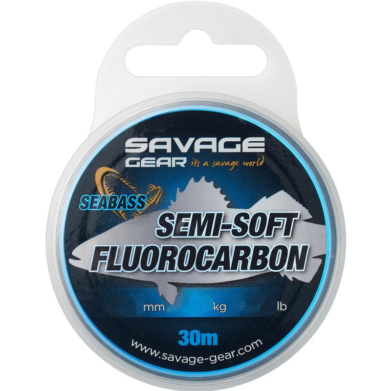 Savage Gear Semi-Soft Fluorocarbon Seabass 30M 0.32 mm 5.51 kg 12.14 Lb Cle