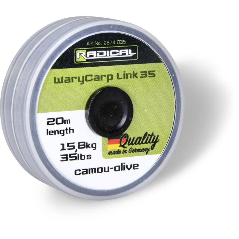 Radical WaryCarp Link 35 L: 20m 15,8 kg / 35lbs camou-olijf