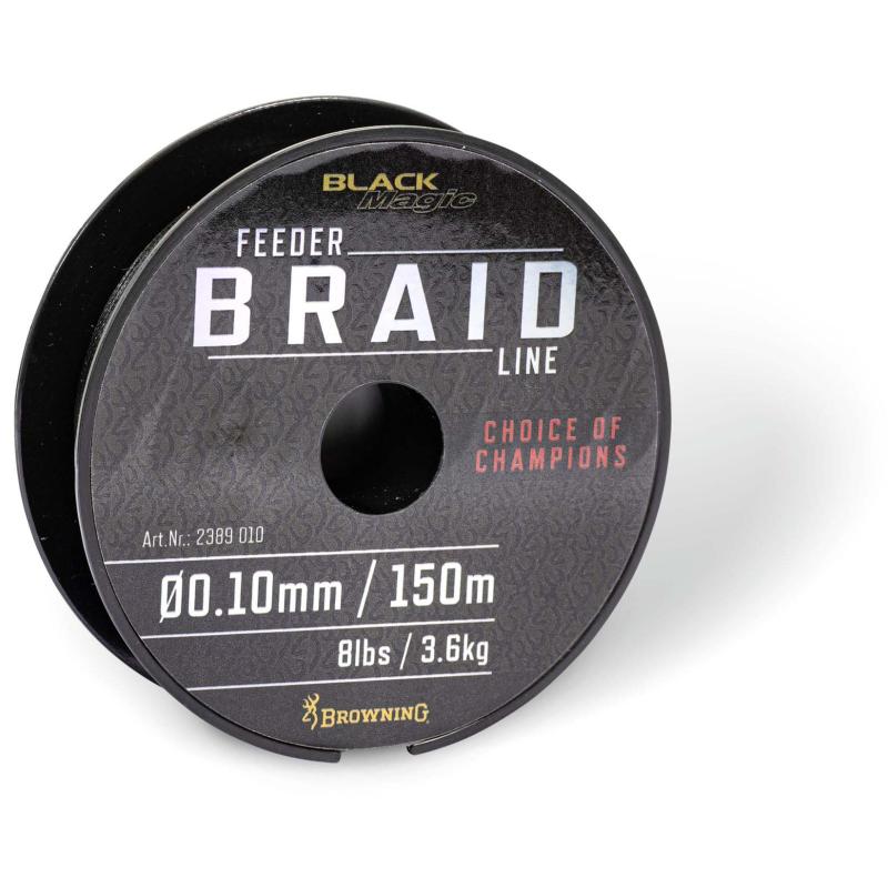Browning Ø 0,10mm Black Magic® Feeder Braid L: 151m 3,60kg schwaarz 1stk.