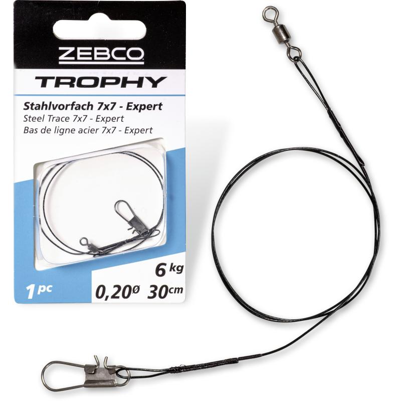 Zebco Trophy steel leader 7x7 - Expert L: 30cm 15kg