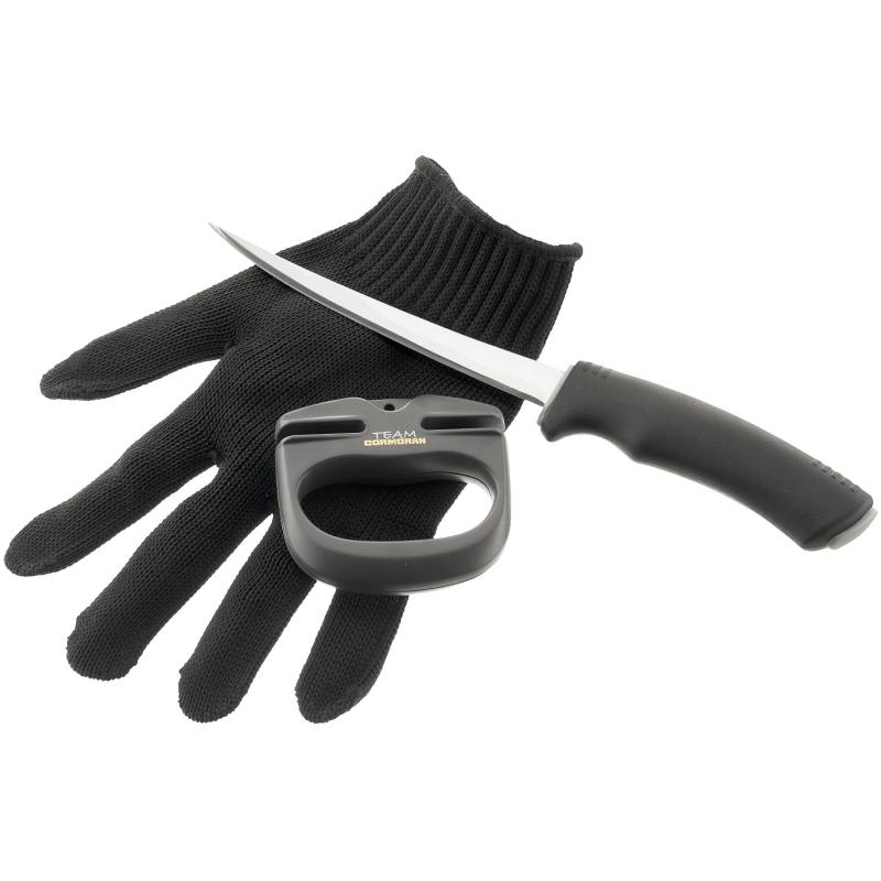 Cormoran TC filleting set filleting knife/knife sharpener/filleting glove
