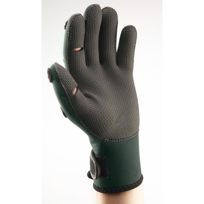 Cormoran neoprene gloves dark green / black size L.