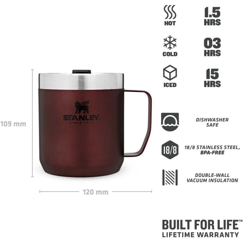 Stanley Classic Camp Mug Kapazitéit 354Ml rout