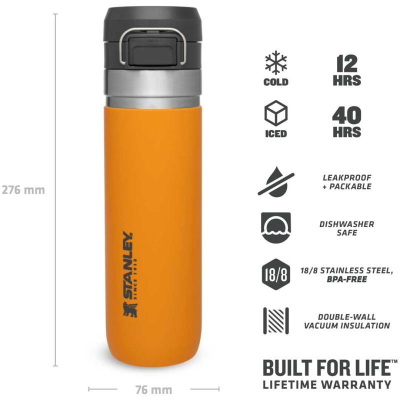 Stanley Quick Flip Water Bottle 0.7L capaciteit Saffraan