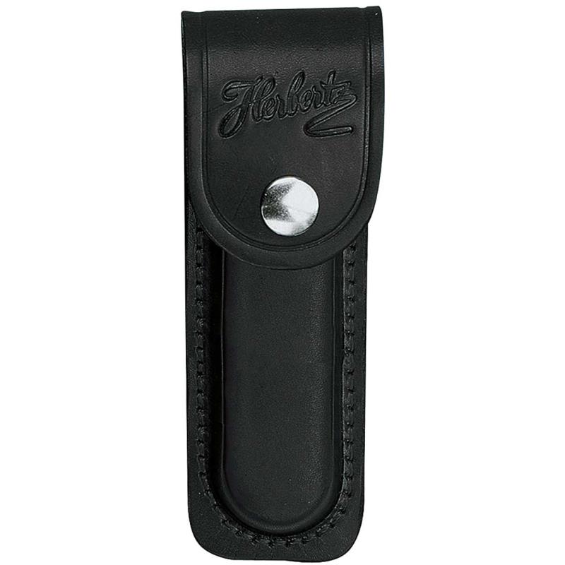 Herbertz leather case, black, for handle length 11 cm length 13 cm