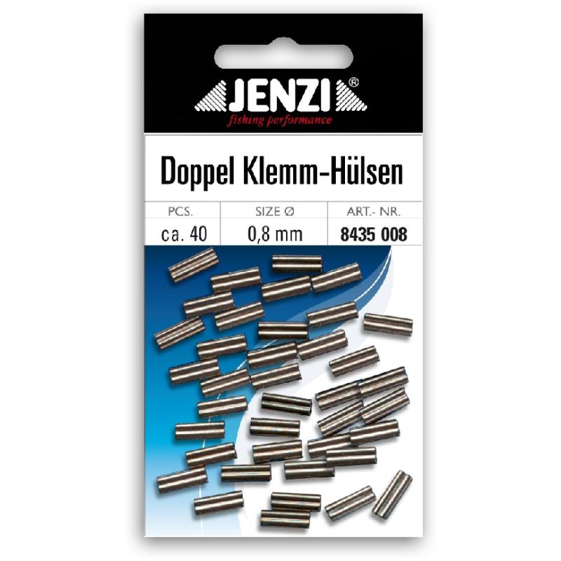 JENZI Quetsch-Doppel-Hülsen zur Stahlvorfachanfertigung 0,8 mm