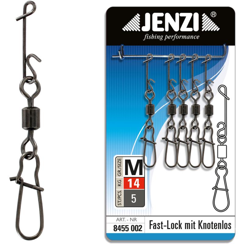 JENZI KEE KNOTS Connector mat Fast-Lock Karabinschwenk, fein 14 kg