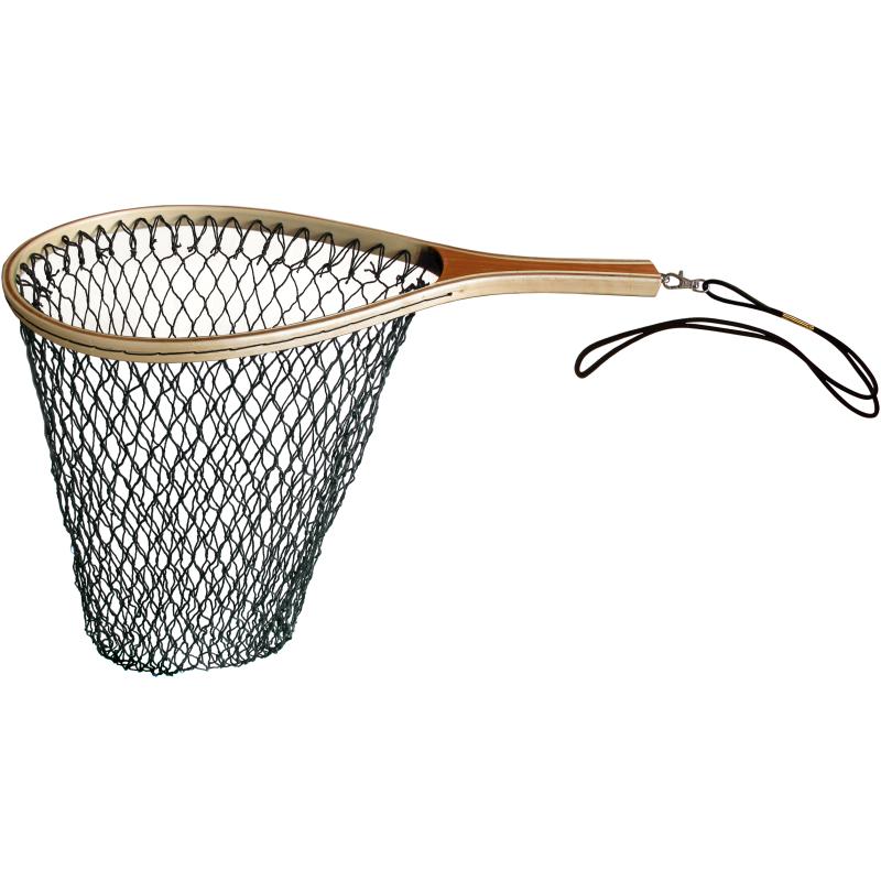 JENZI wading net with wooden handle exquisite with elastic band