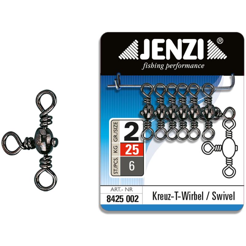 JENZI CROSS SWIVEL Black Nickel size 2 25kg