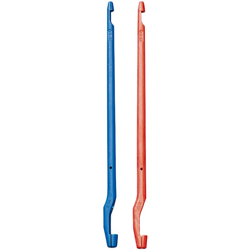 Plastic hook release, usable on both sides
