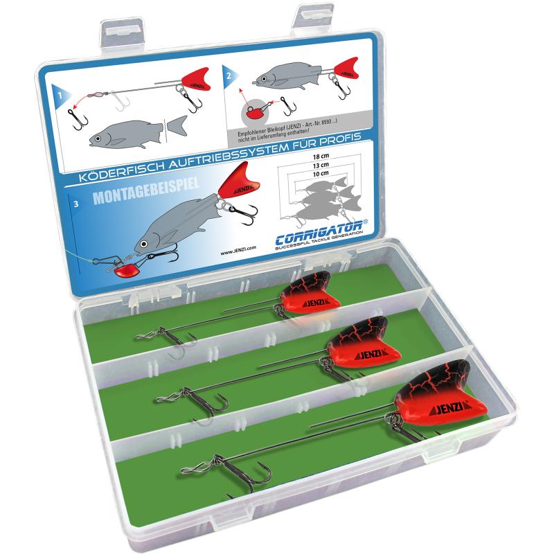 Système de flottabilité des poissons-appâts 10,14 et 18 cm pour les poissons-appâts entre 7,0 et 13,5 cm