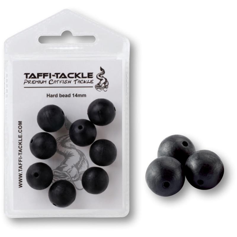 Taffi-Tackle harde kraal 14 mm zwart