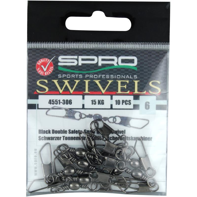 Spro double safety swivel Snap # 06 15kg