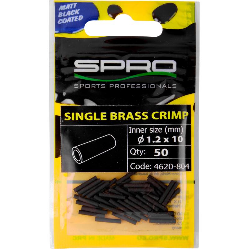 Spro Matte Black Single Br Crimp # 0.6Xl10