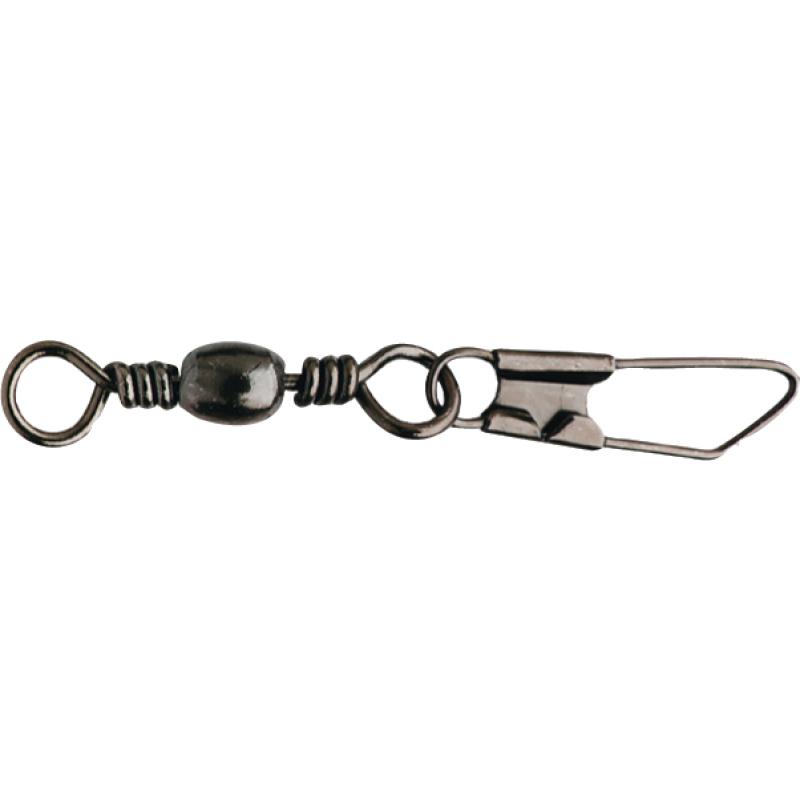 SPRO barrel swivel with carabiner size 4 18kg load capacity 10pcs